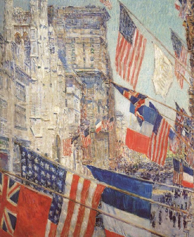 Childe Hassam Allies Day,May 1917 Germany oil painting art